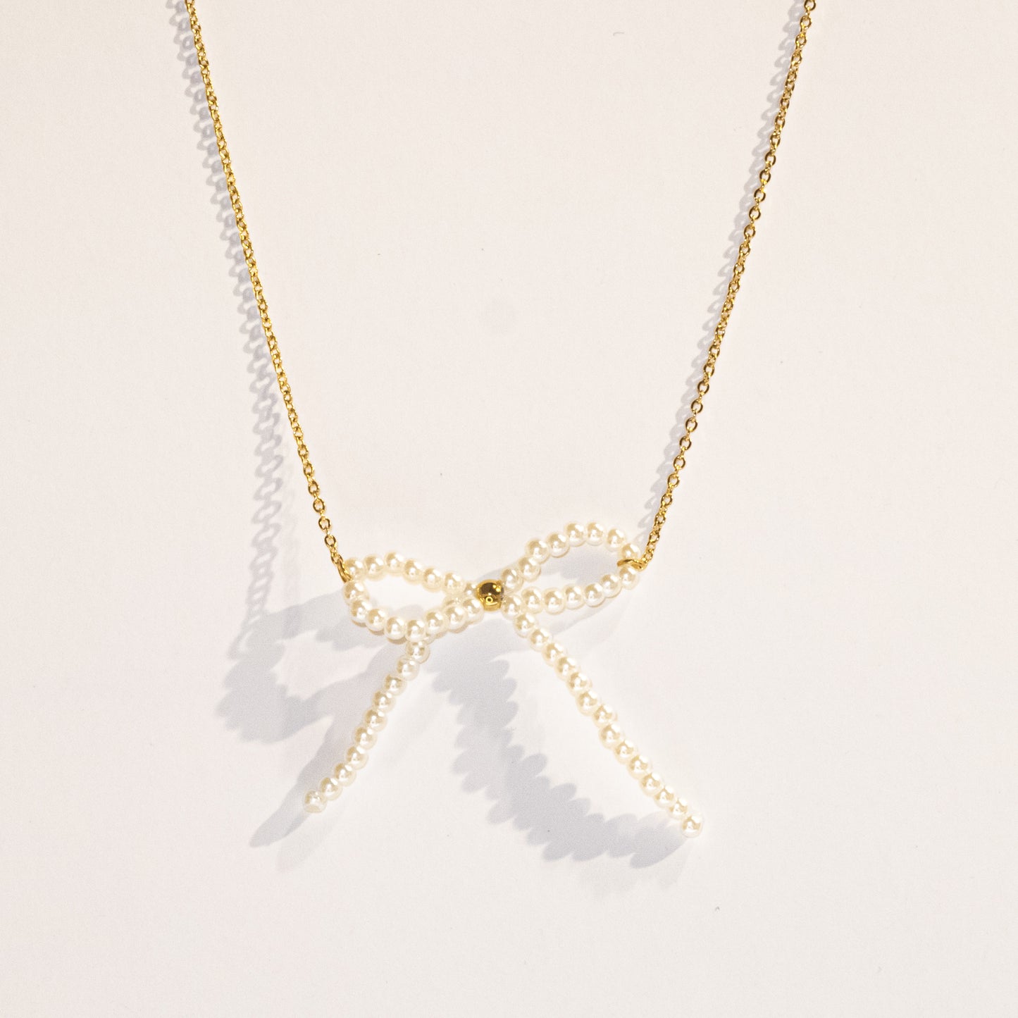 Pearl Bow Necklace