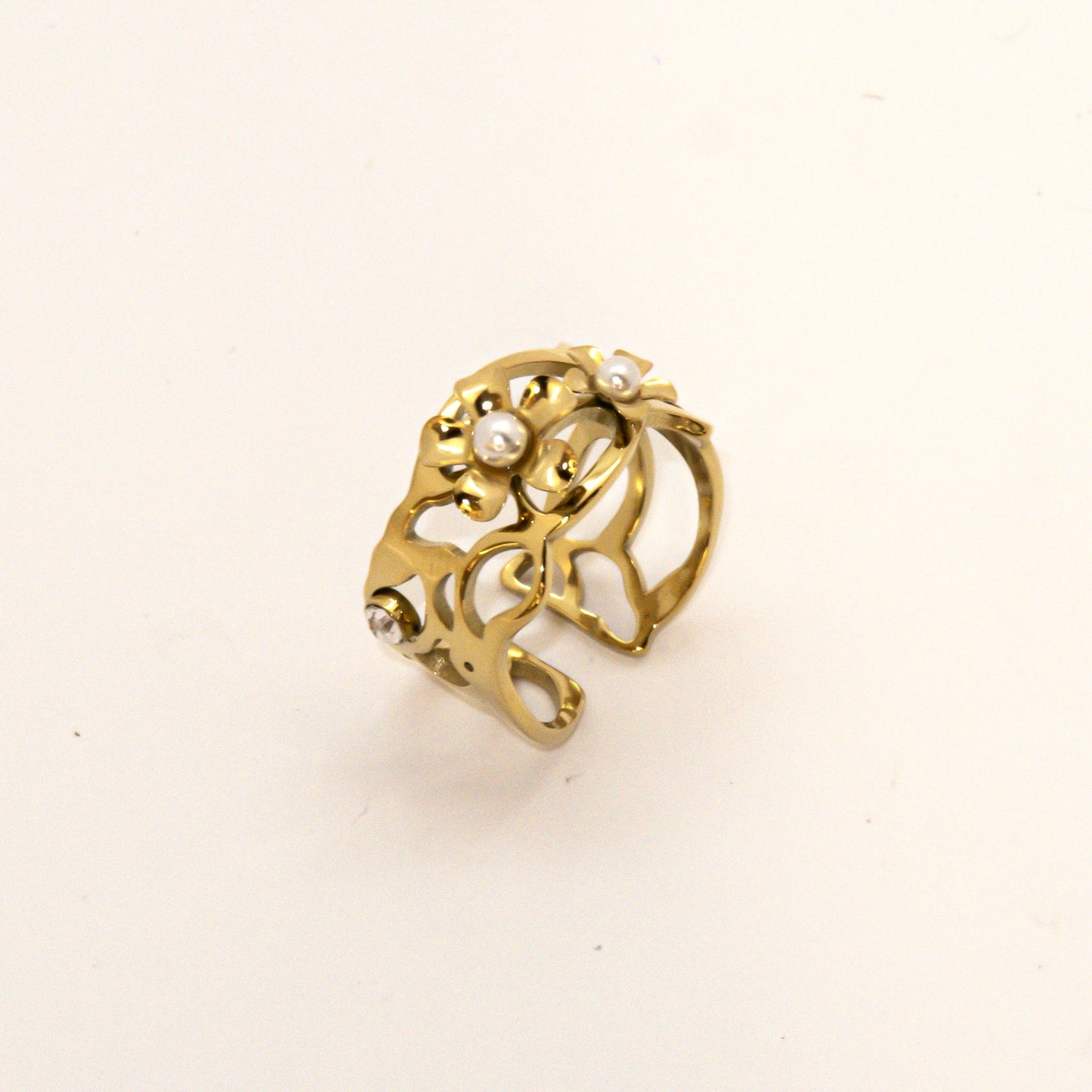 Filigree Pearl Ring