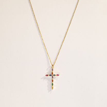 Gem Cross Necklace