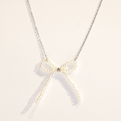 Pearl Bow Necklace