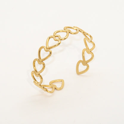 Heart Chain Cuff