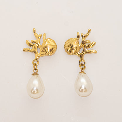 Coral Drop Earrings