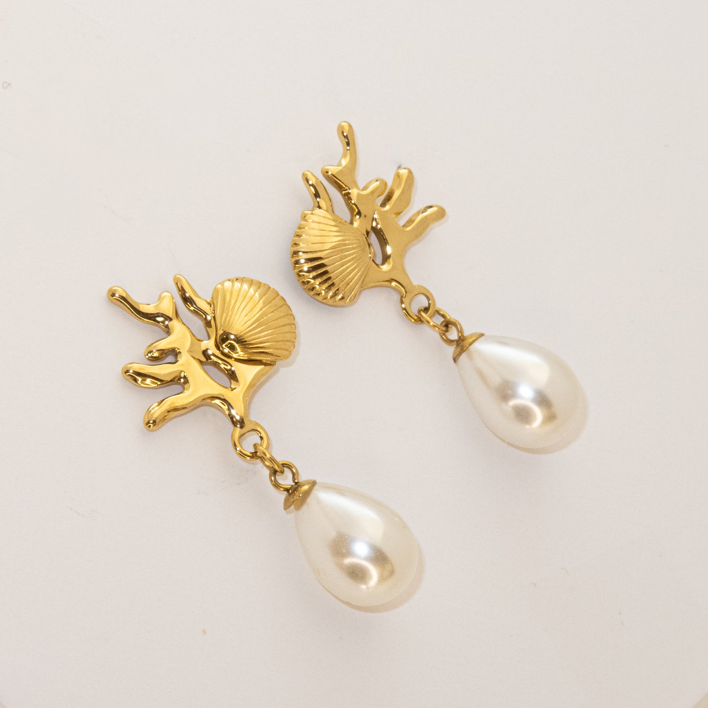 Coral Drop Earrings