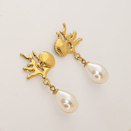 Coral Drop Earrings