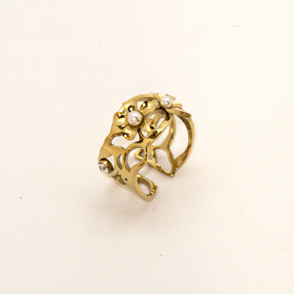 Filigree Pearl Ring